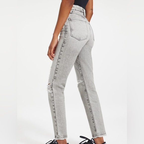 Good American Good Boy Distressed Jeans - Light Acid Wash - Picture 3 of 8